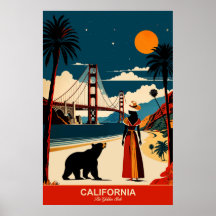 California: The Golden State Travel Poster