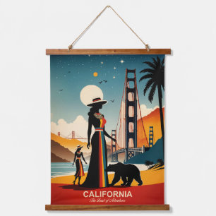 California: The Land of Adventures Hanging Tapestry