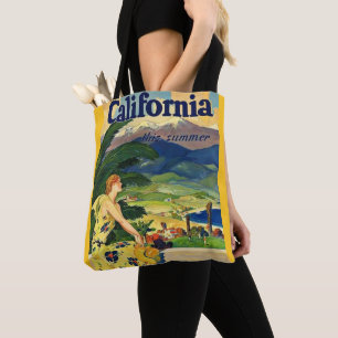 California This Summer Vintage Travel  Tote Bag