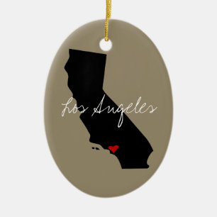 California Town Ceramic Ornament
