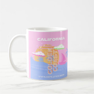 California, Travel Art, Preppy Coffee Mug