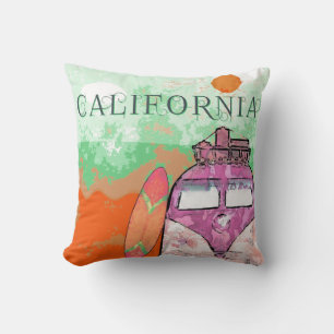 California Travel Poster Cushion
