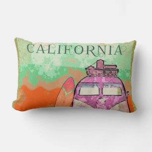 California Travel Poster Lumbar Cushion