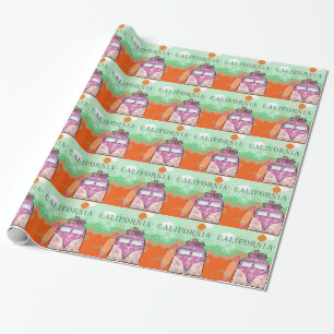 California Travel Poster Wrapping Paper