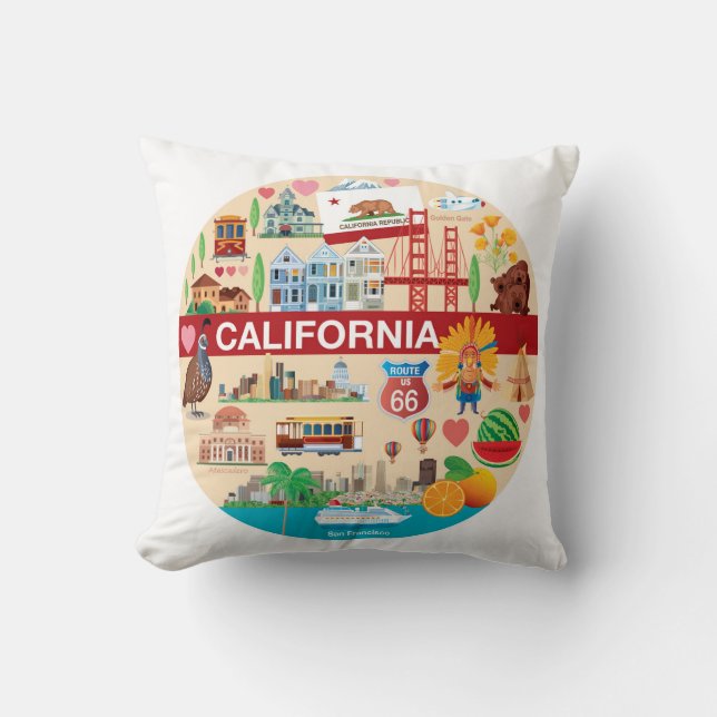 California Travels Cushion (Front)