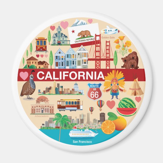 California Travels Magnet (Front)
