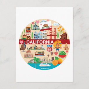 California Travels Postcard