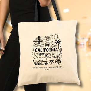 California Trip Family Reunion Personalised Tote Bag