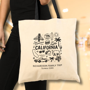 California Trip Family Vacation Custom Matching Tote Bag