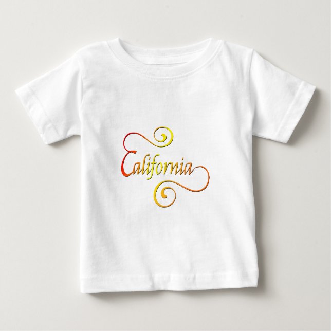 California Typography Art Baby T-Shirt (Front)