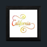 California Typography Art Gift Box<br><div class="desc">California typography design with gradient effect in red,  yellow and orange.</div>
