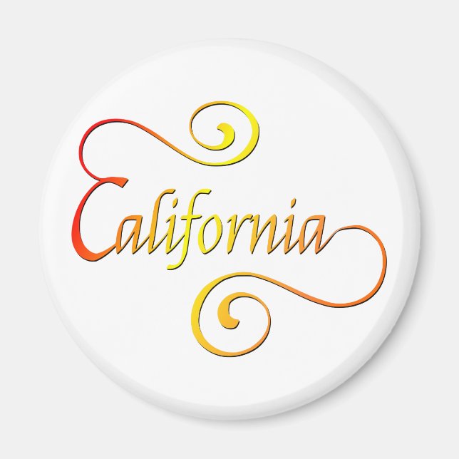 California Typography Art Magnet (Front)