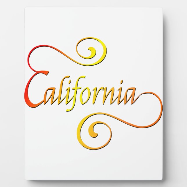 California Typography Art Plaque (Front)