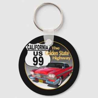 California U S Route 99 - The Golden State Key Ring