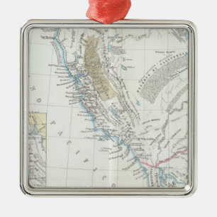 California United States Metal Tree Decoration