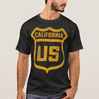 California - US highway distressed weathered look  T-Shirt