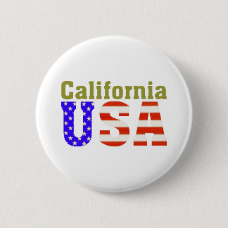 California USA! 6 Cm Round Badge