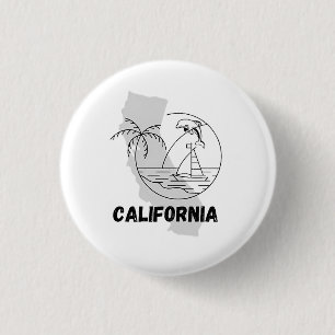 CALIFORNIA USA design 3 Cm Round Badge