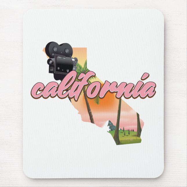 California USA map poster Mouse Pad (Front)