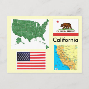 California, USA Postcard
