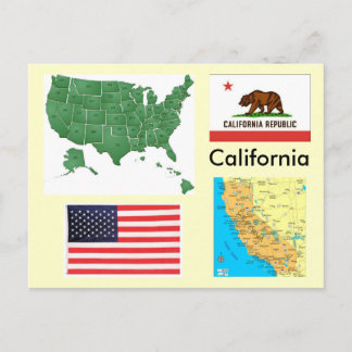 California, USA Postcard