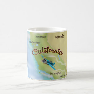 California USA vintage map and travel poster. Coffee Mug