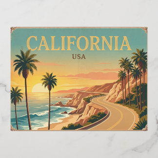 California USA Vintage Travel Postcard