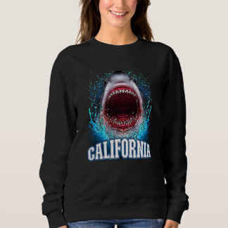 California Vacation Great White Shark Beach Trip Sweatshirt