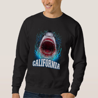 California Vacation Great White Shark Beach Trip Sweatshirt