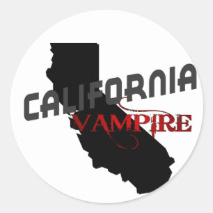 California Vampire Classic Round Sticker