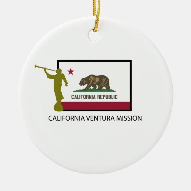 CALIFORNIA VENTURA MISSION LDS CTR CERAMIC TREE DECORATION (Front)