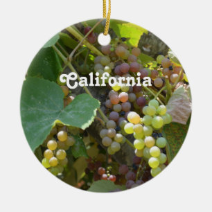 California Vineyards Ceramic Tree Decoration