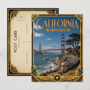 California Vintage Art Deco Golden Age Postcard