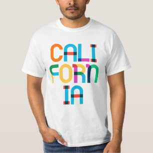California Vintage Retro Colourful 80s Pop Art Typ T-Shirt