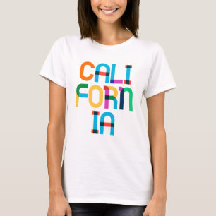 California Vintage Retro Colourful 80s Pop Art Typ T-Shirt