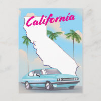 California Vintage style Vacation poster