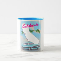 California Vintage style Vacation poster