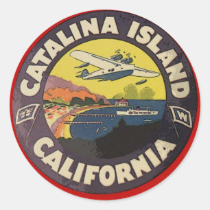 California Vintage Travel Luggage Label