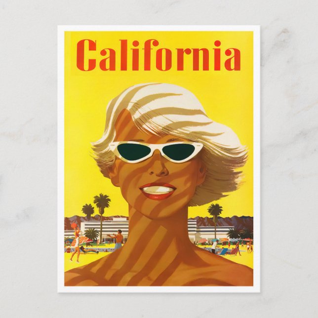 California vintage travel postcard (Front)