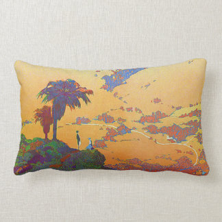California Vintage Travel Poster Lumbar Cushion