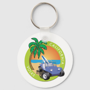 California Volks Dune Buggy with Palms Key Ring