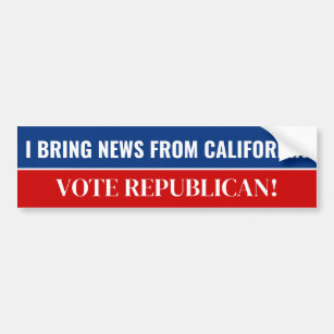 California Vote Republican Bumper Sticker