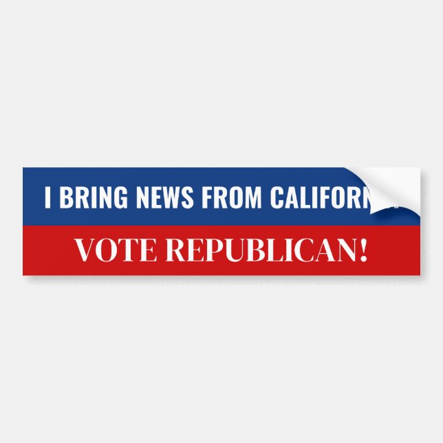 California Vote Republican Bumper Sticker (Front)