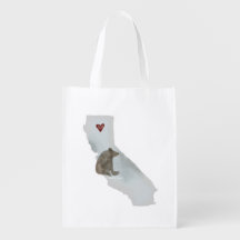 California Watercolor Reusable Grocery Bag