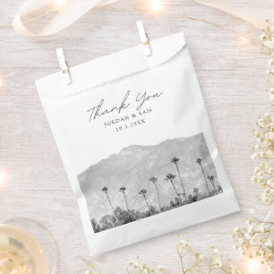 California Wedding Boho Photo Black & White Favour Bag