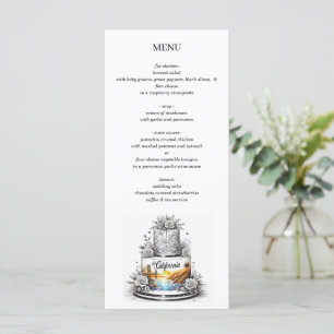California Wedding Cake Menu
