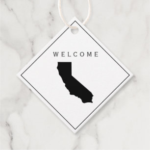 California Welcome Bag Gift Tag, Wedding Weekend Favour Tags