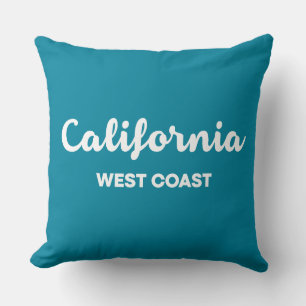 California West Coast Nice Design Text  Cushion