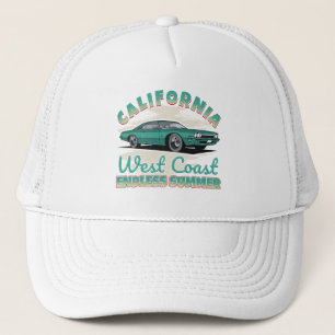 California West Coast Vintage Car  Trucker Hat
