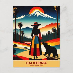 California: Where Sunshine Lives Postcard